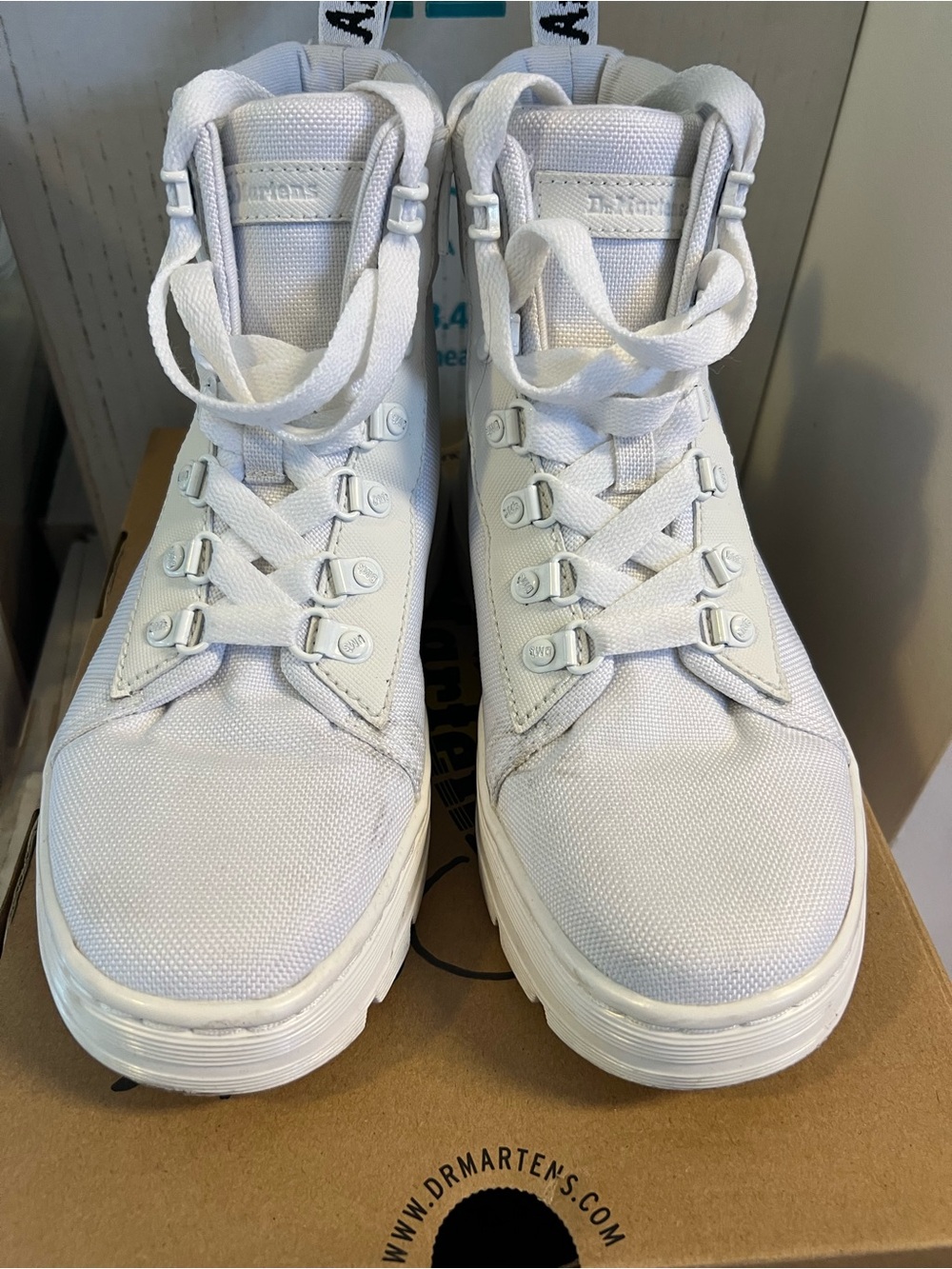 Dr. Martens Combs White Boots